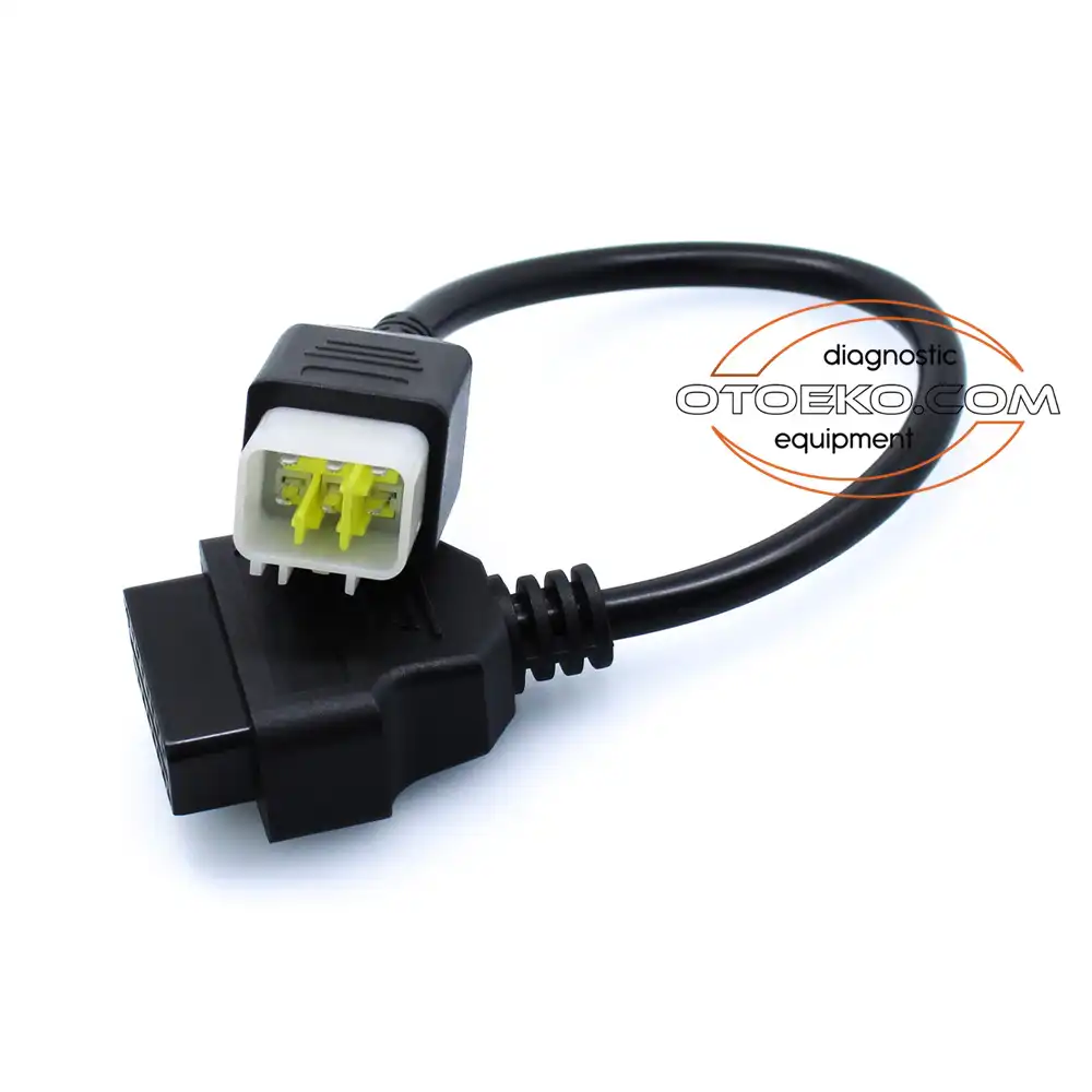 Benelli 6-Pin Euro 4 / Euro 5 to 16-Pin OBD2 Motorcycle Diagnostic Adapter Cable - 3